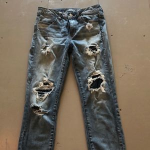 American Eagle Distressed Crop Jeans